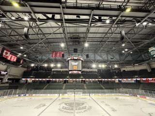 The JBL Professional soundsystem hung at Angel of the Winds.