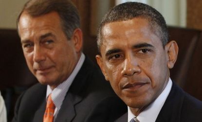 House Speaker John Boehner and President Obama are trying to reach a deal to raise the nation's $14.3 trillion debt ceiling before the Treasury runs out of money to meet its financial obligat
