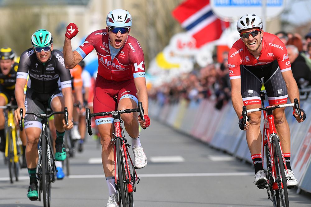 Alexander Kristoff wins stage 2 at Three Days of De Panne