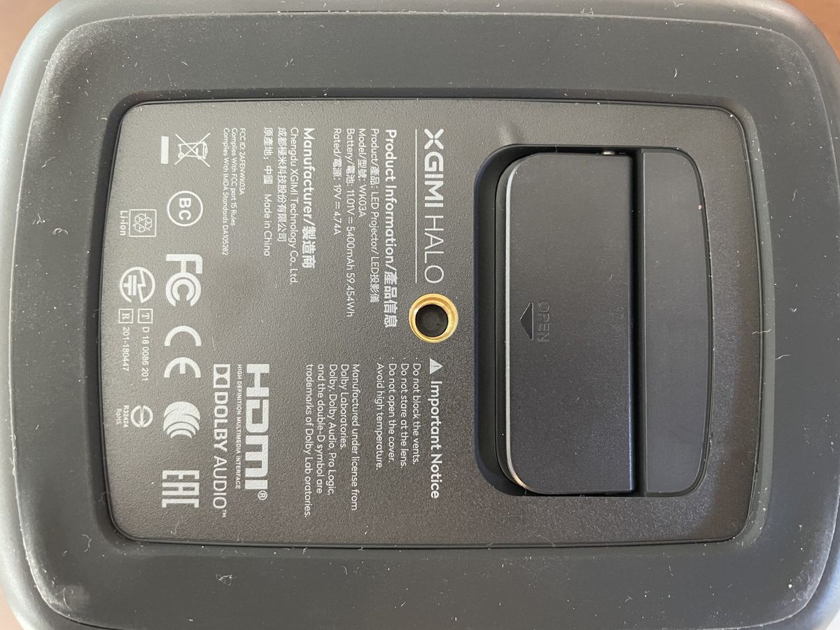 Xgimi Halo Projector Underneath