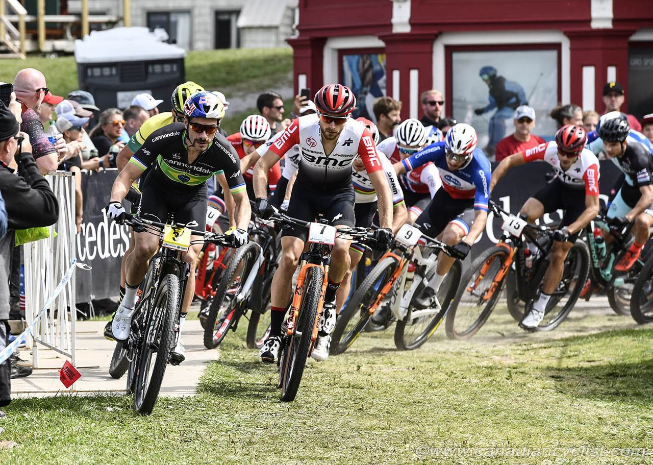 Henrique Avancini (Bra) Cannondale Factory Racing and Titouan Carod (Fra) BMC Mountainbike Racing Team