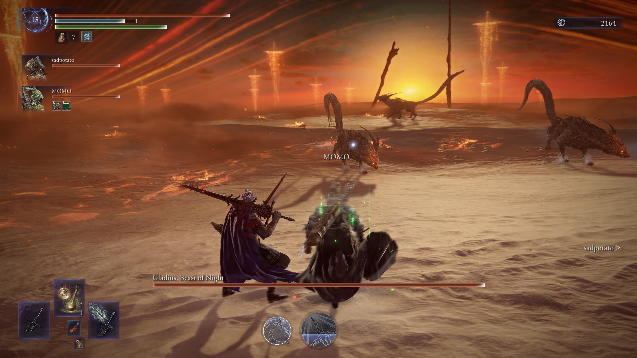 Elden Ring Nightreign Everdark Gladius - Three dogs