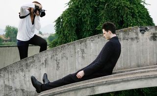 Behind the scenes of our W*114 fashion shoot in Scarpa's Brion-Vega cemetery
