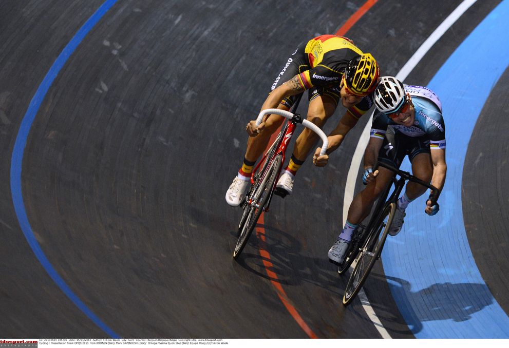 Boonen and Cavendish take the antics to the limit during the 2013 team presentation