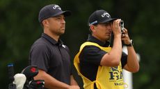 Xander Schauffele with caddie Austin Kaiser