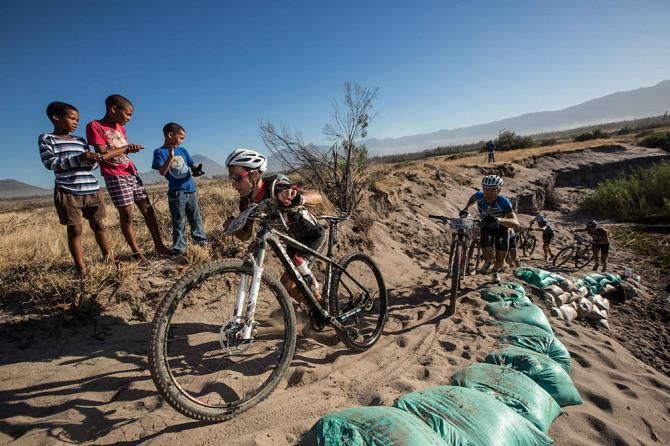 Local kids encourage riders