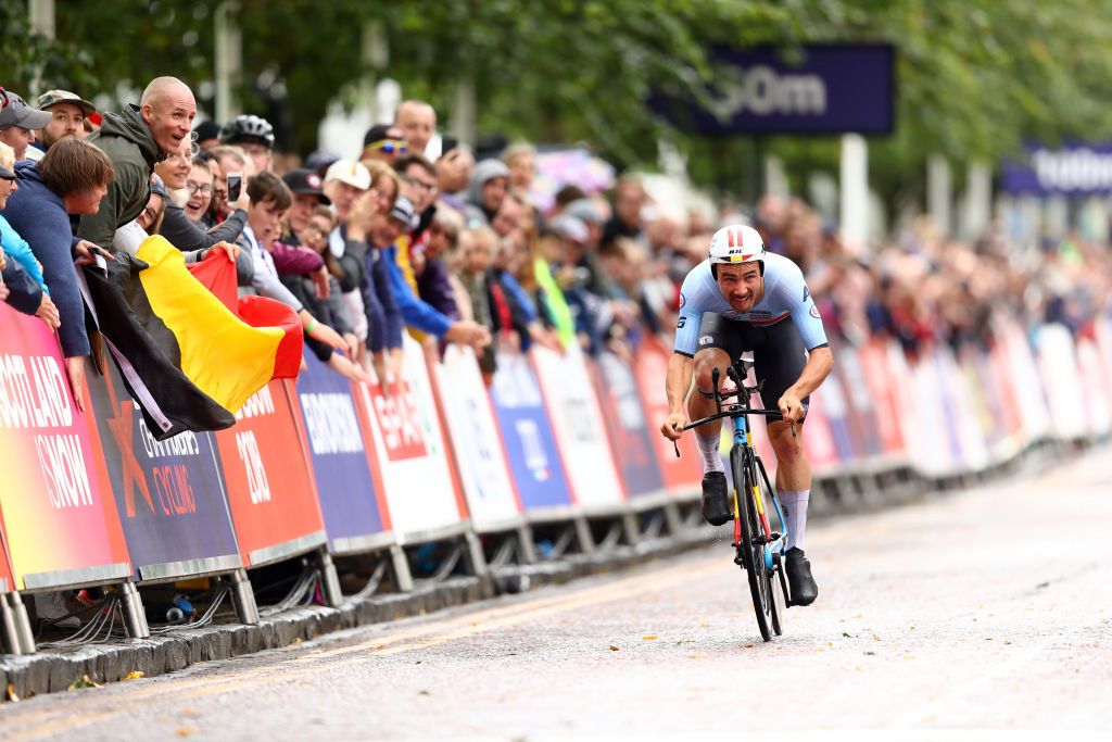 Victor Campenaerts (Belgium) sprints to the gold medal