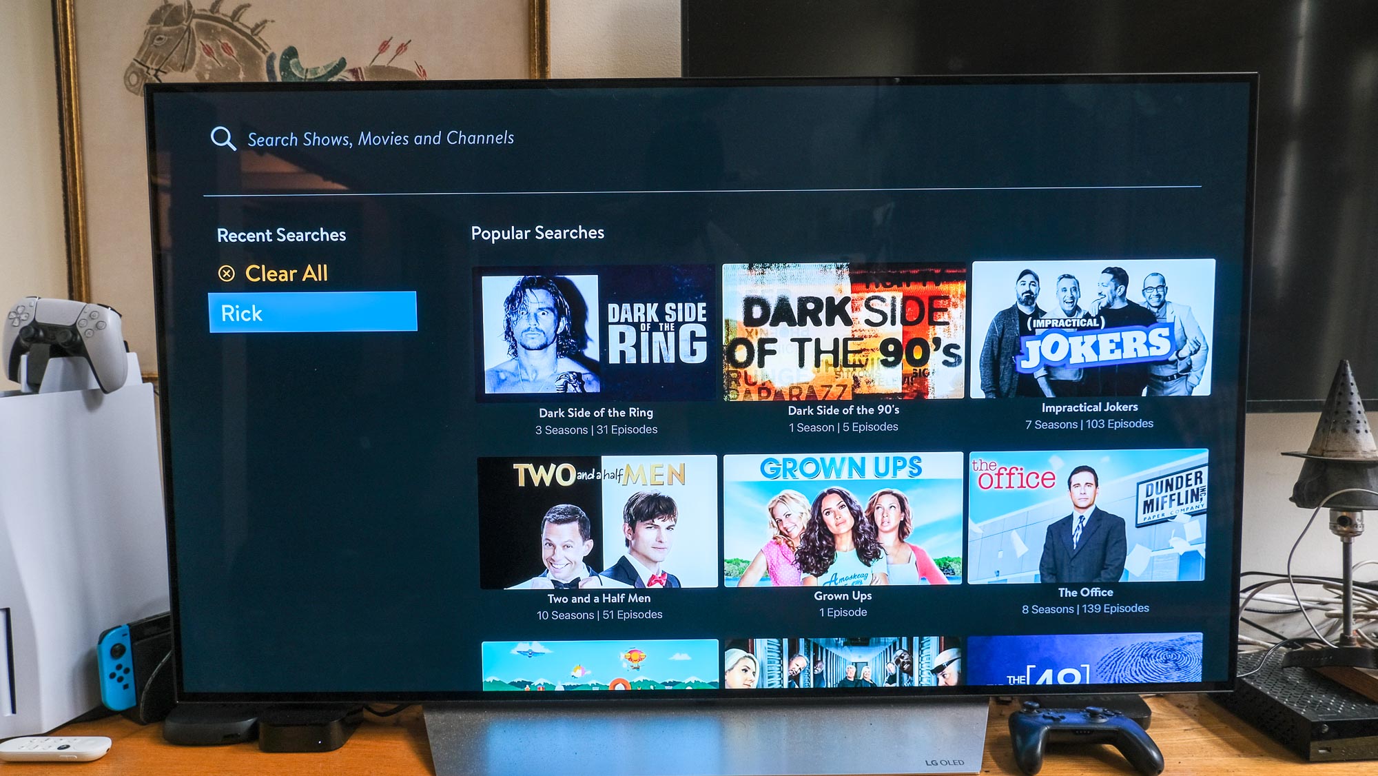 testing Sling TV to cut the cord: Sling TV search