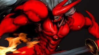 Slave Zero X demon looking protagonist holding katana