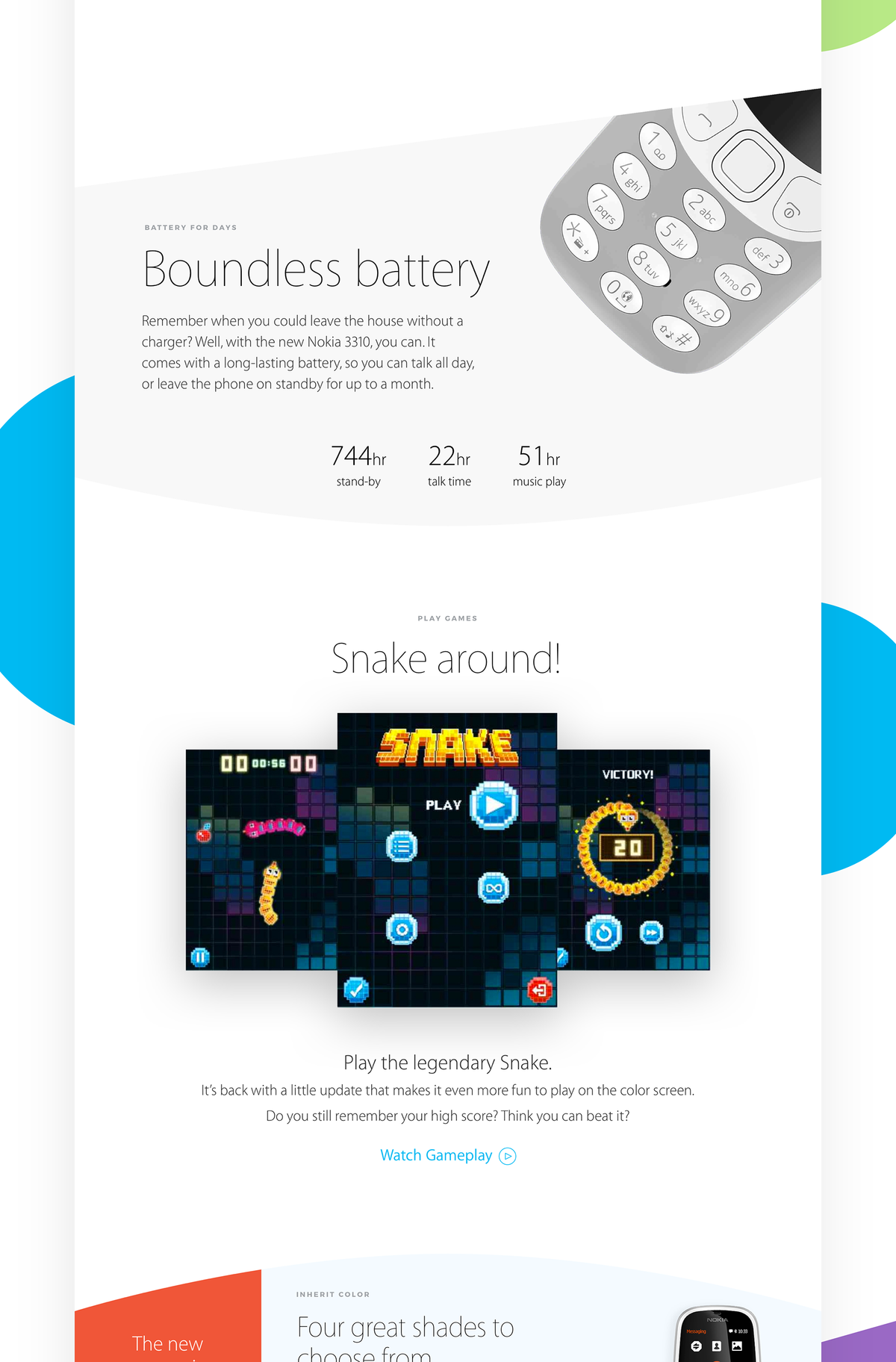 The design celebrates the return of playground favourite: Snake