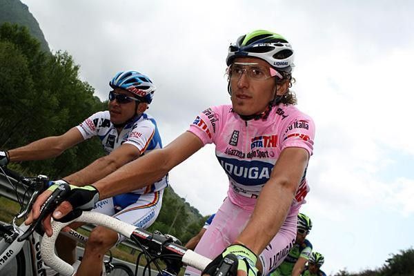 Pellizott has special pink-trimmed glasses for his time in pink.