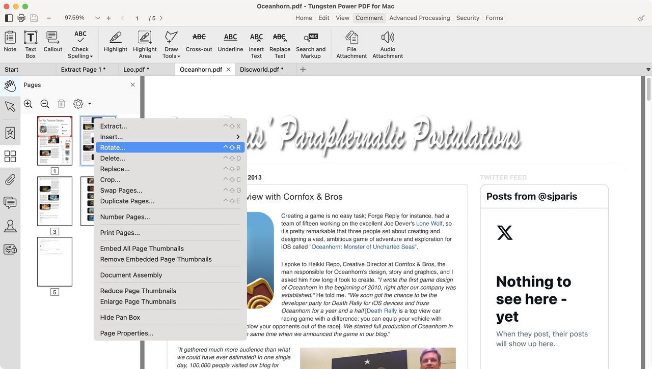 Tungsten Power PDF during our review