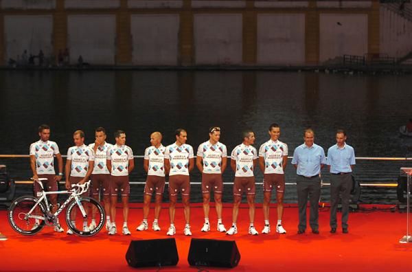 The AG2R-La Mondiale team of Vincent Lavenu