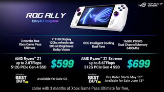 ROG Ally pricing.