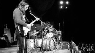 David Gilmour live onstage with Pink Floyd in 1972