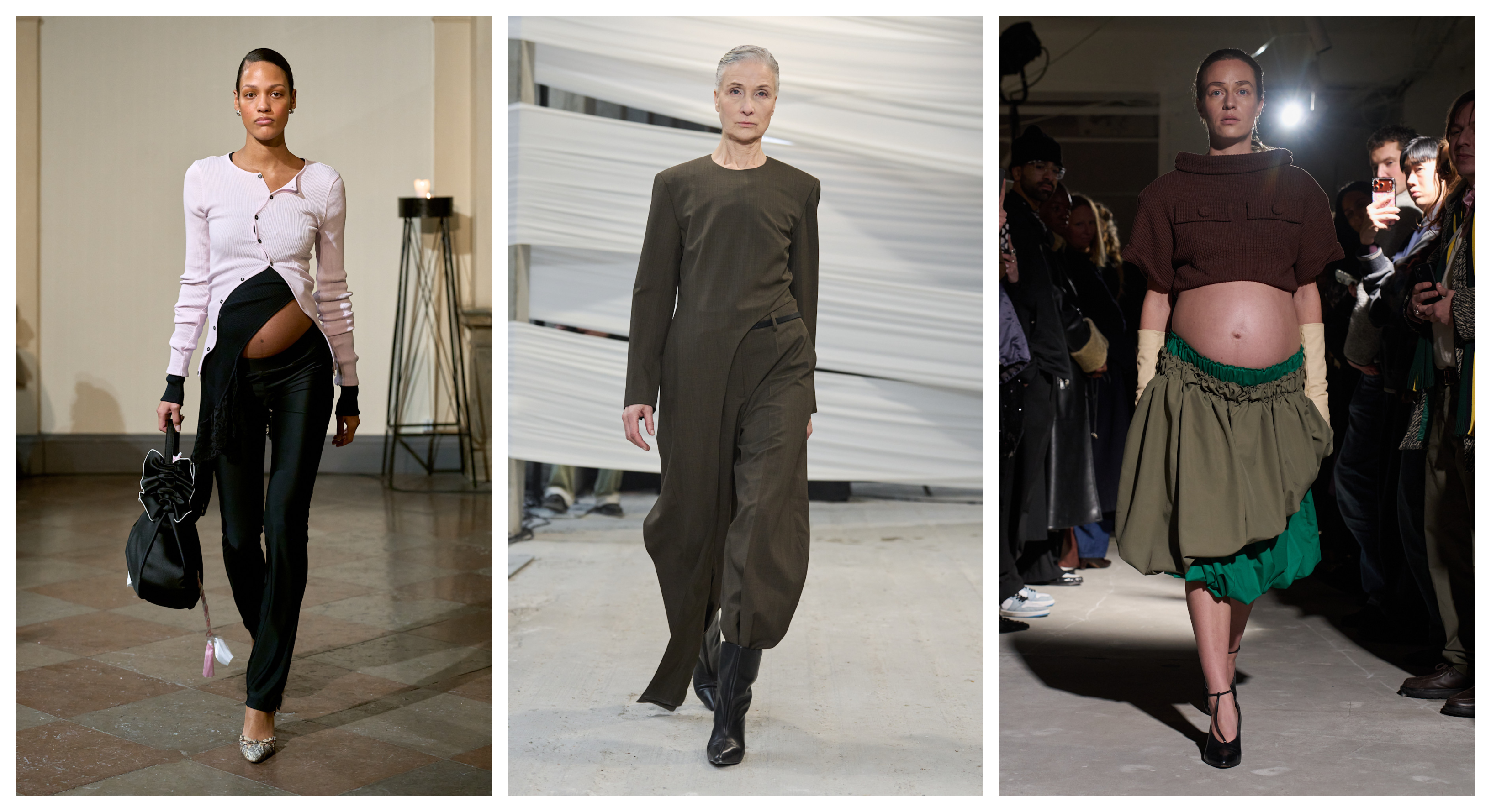 mdoels on the copenhagen fashion week runways of different body types and ages