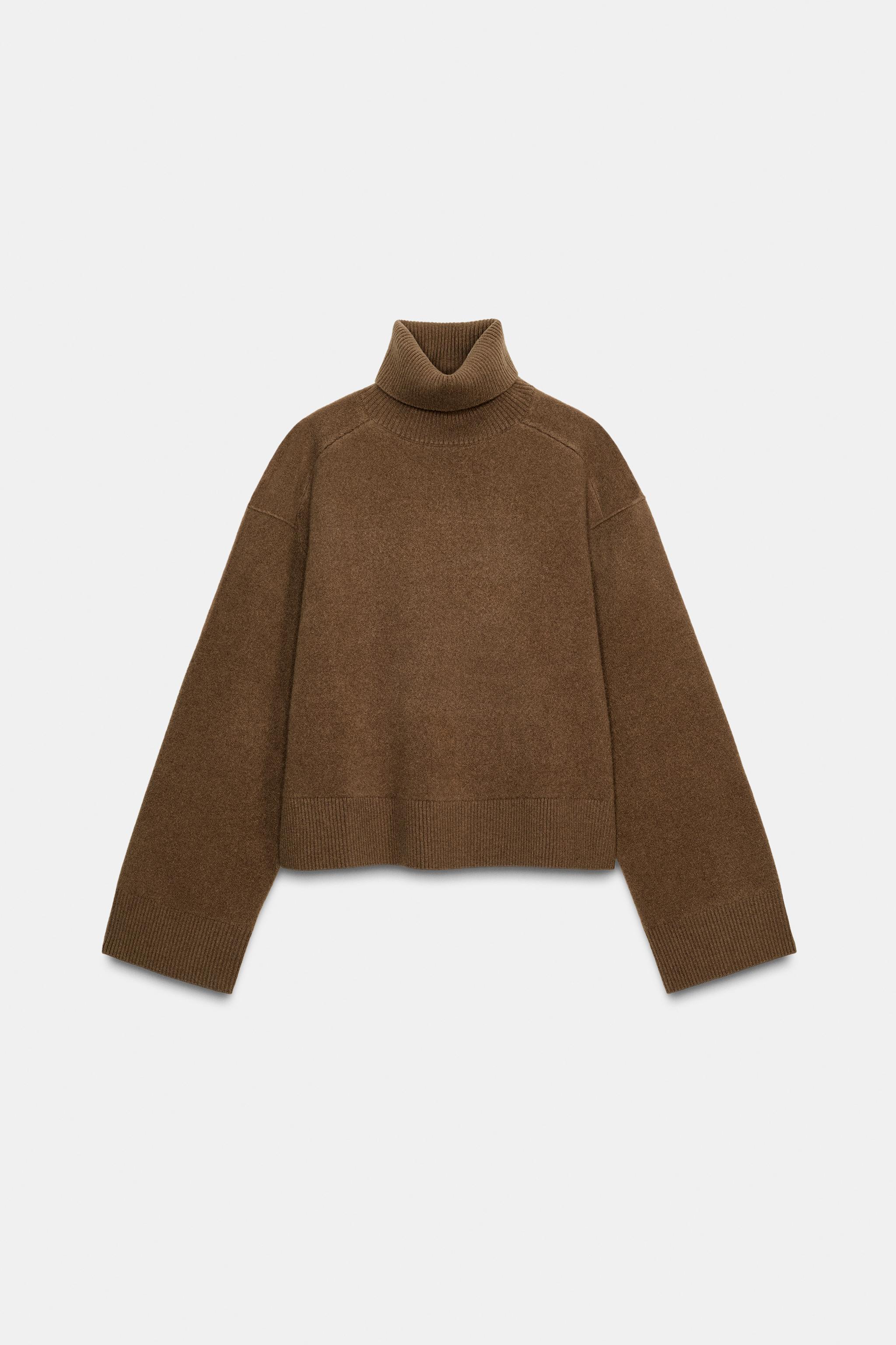 Wool Blend High Collar Jumper