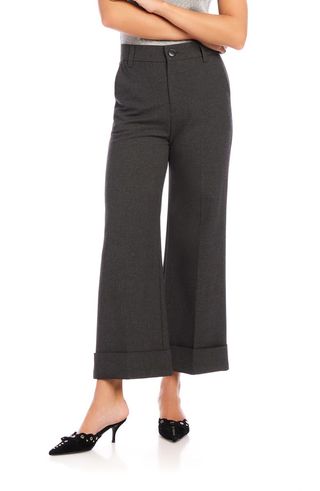 Rylee Stretch Wide Leg Cuffed Wide Leg Pants