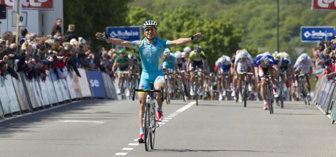 Maxim Iglinskiy (Astana) attacked the break with 1km to go and held off the charging peloton to win stage 4 at the Tour of Belgium
