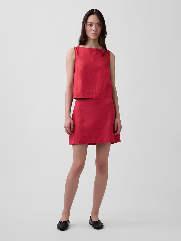 Gap, Linen-Blend Mini Skort