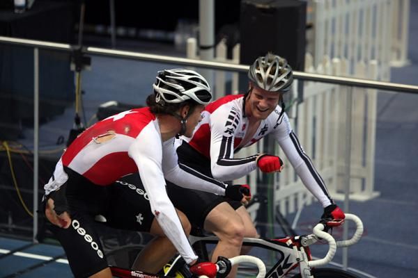 Despite crashing, the Swiss duo of Silvan Dillier and Loic Perizzolo earned silver in the Madison.