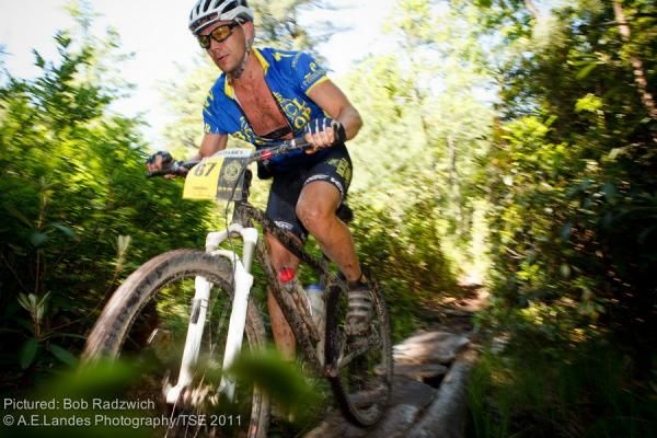 State College's own Bob Radzwich (The Bicycle Shop) may call these trails his own, but like many others in the State College mountain bike community, he loves to share.