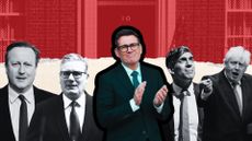 Collage of prime ministers Andy Burnham, Keir Starmer, David Cameron, Rishi Sunak, and Boris Johnson