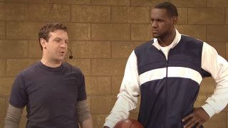 Jason Sudeikis and LeBron James on SNL