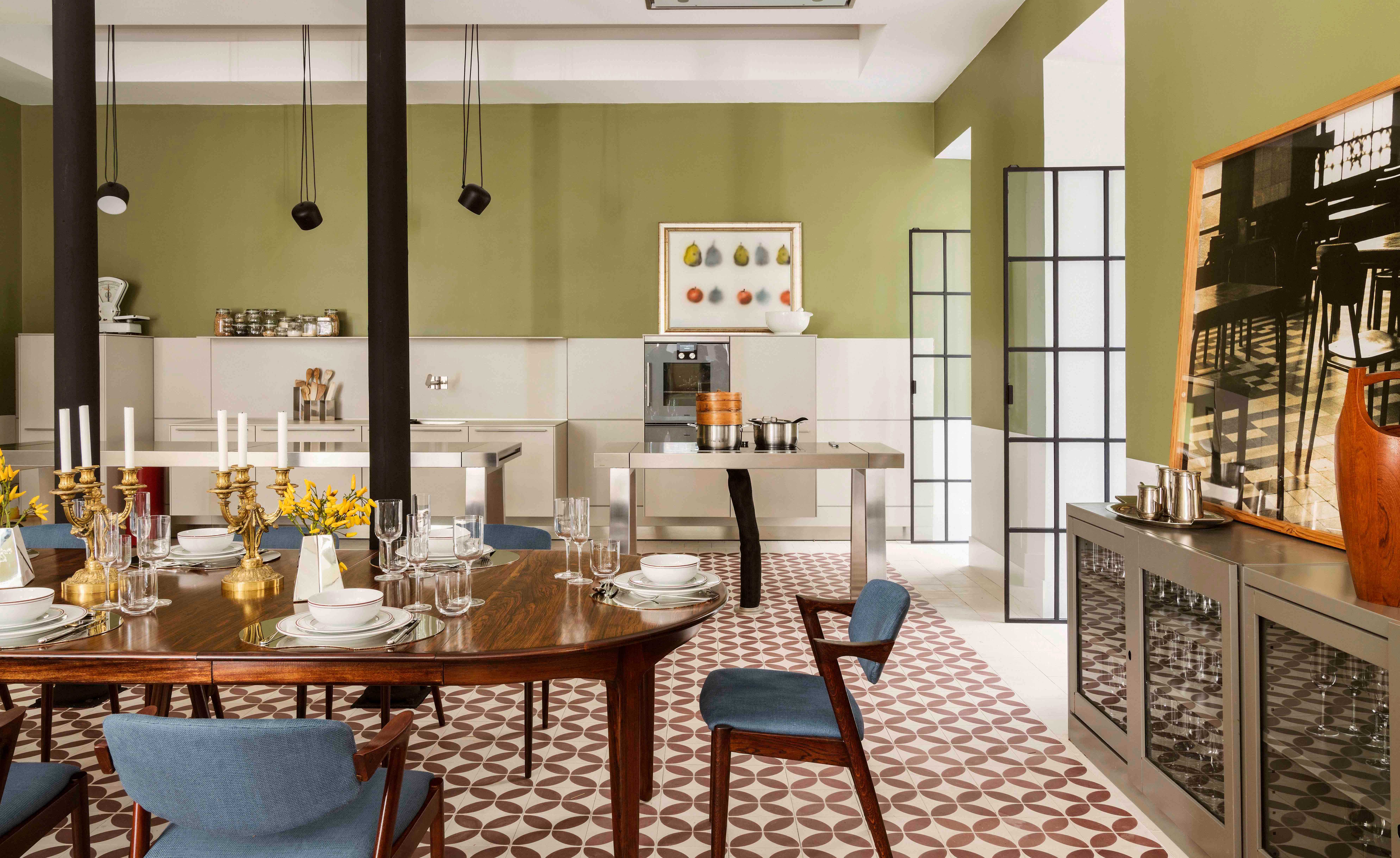 An image of a section of the hotel restaurant