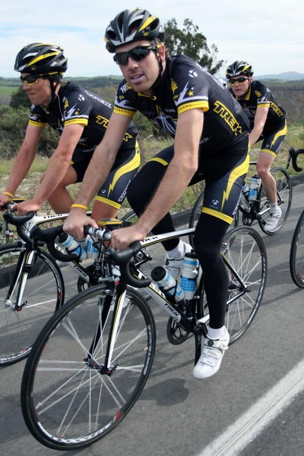 Alex Dowsett rides with his Trek-Livestrong teammates