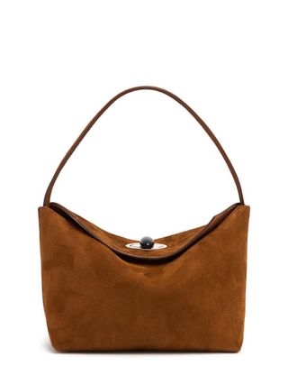 Mini Turnlock Suede Shoulder Bag - Christopher Esber - Women - Russet - Unique