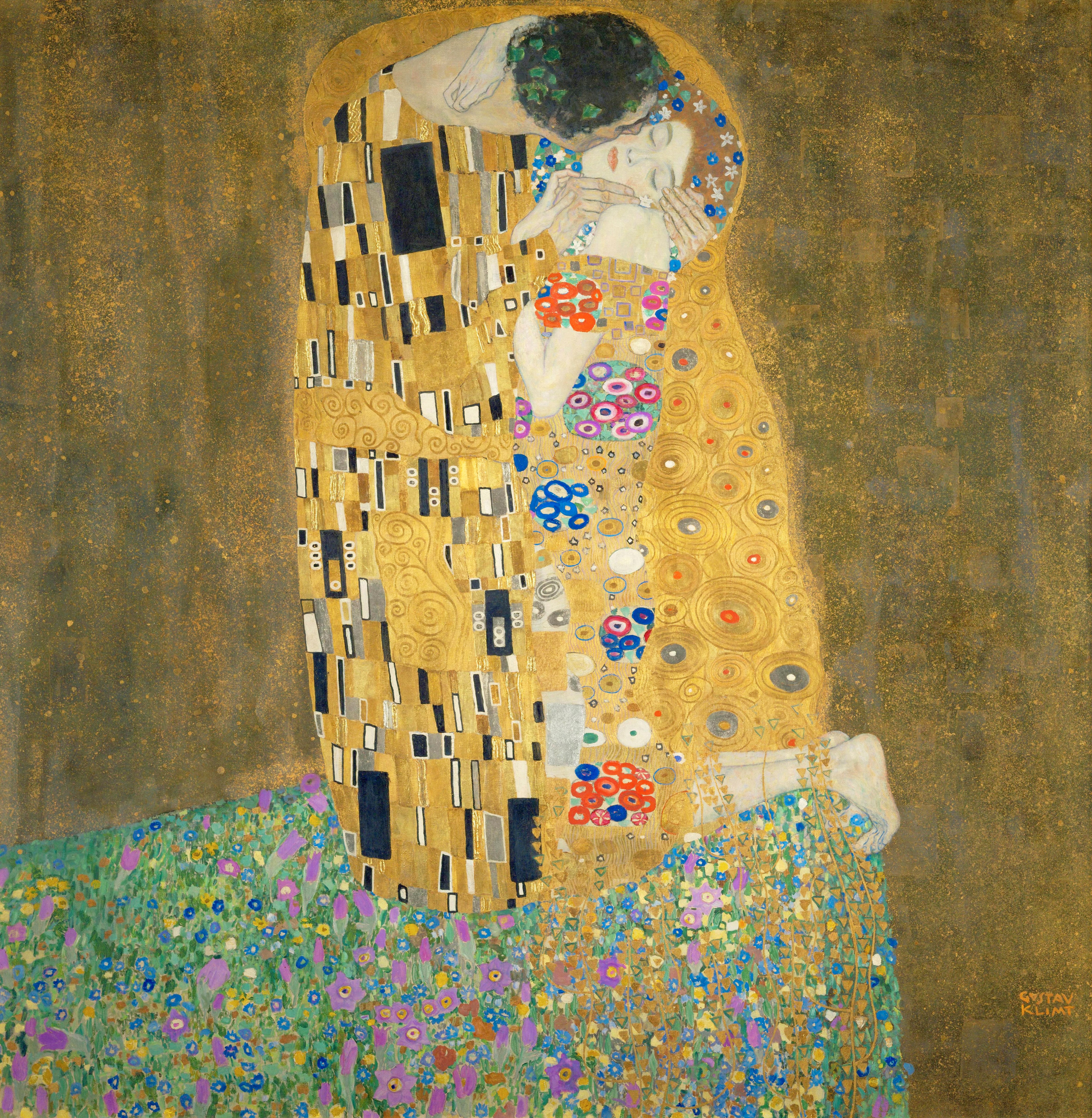 Gustav Klimt's 'The Kiss'