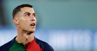 Cristiano Ronaldo of Portugal during the World Cup match between Portugal v Ghana at the Stadium 974 on November 24, 2022 in Doha Qatar