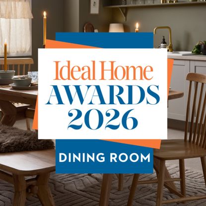 Ideal Home Awards 2026 over neutral dining room scheme
