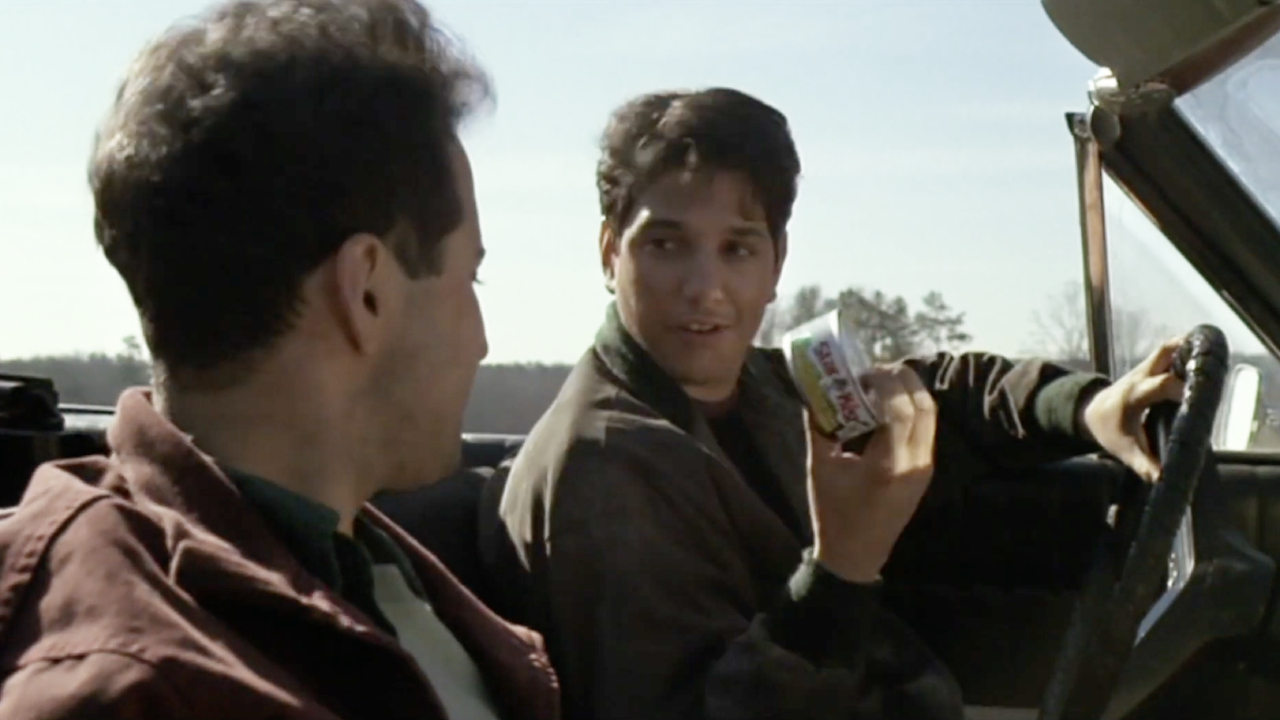 Bill revealing to Stan while driving that he accidentally stole a can of tuna in My Cousin Vinny.