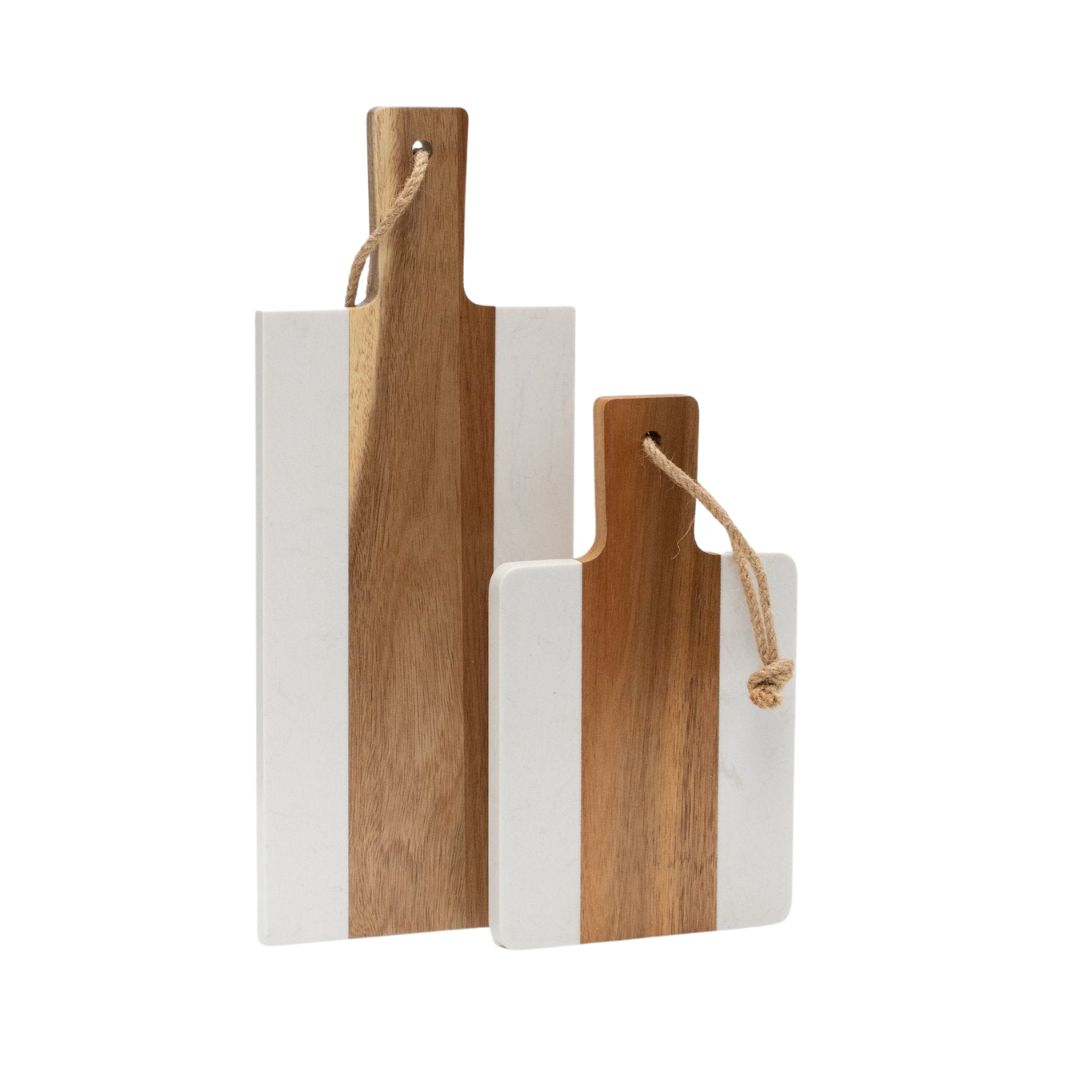 Little Crafts London, Small & Large Acacia / Marble Wood Chopping Boards