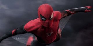 Spider-Man gliding in Far From Home