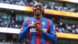 Eberechi Eze celebrating his goal against Tottenham Hotspur ahead of the huge FA Cup final against Manchester City.