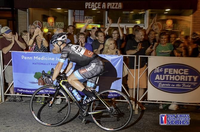 An estimated twenty-five thousand people were part of the crowd at the Iron Hill Twilight Criterium on Saturday evening