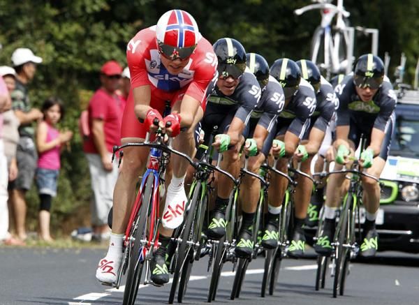 Team Sky was working to help Bradley Wiggins in the GC.