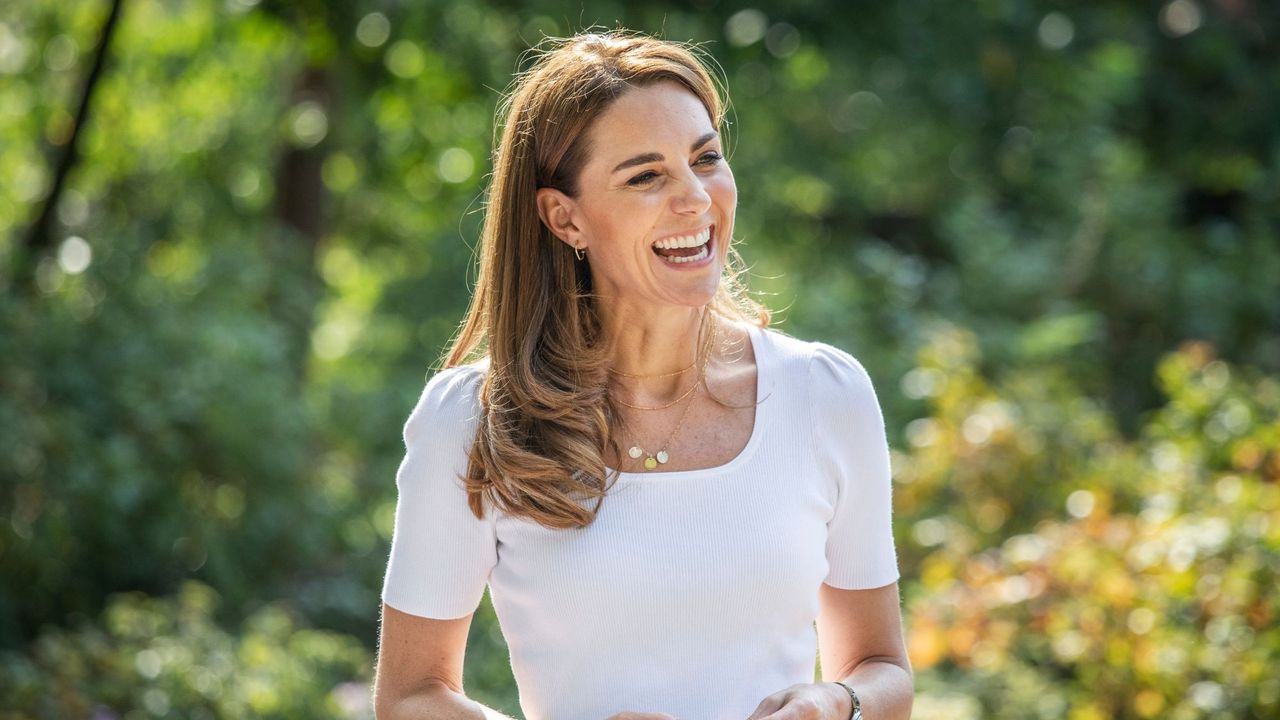 The Princess of Wales smiles at a royal engagement in Battersea Park, London