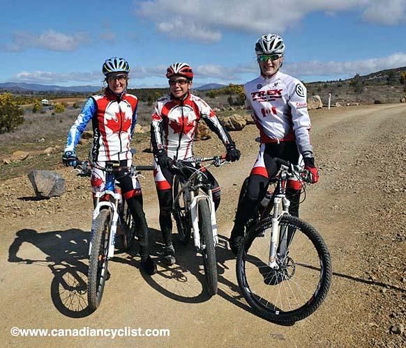 Three of Canada's elite women's team - Catharine Pendrel, Amanda Sin and Mical Dyck.