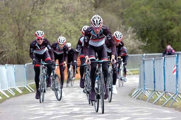2011 Liege-Bastogne-Liege podium finisher Frank Schleck (RadioShack-Nissan) on the C&ocirc;te de La Redoute.