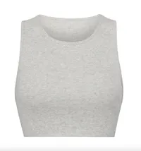 SKIMS, Cotton Rib Super Crop Tank ($38, £‌38)