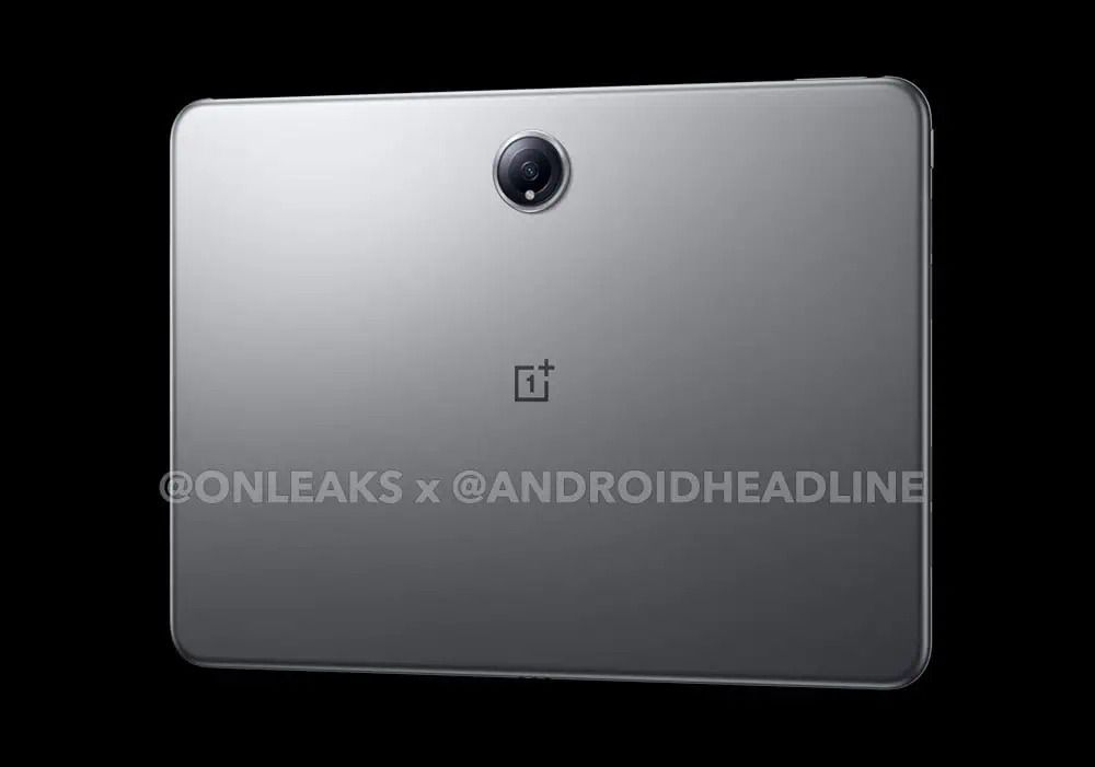 Leaked images of the OnePlus Pad 2 back case angled