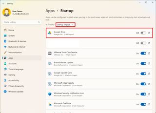 Disable startup apps