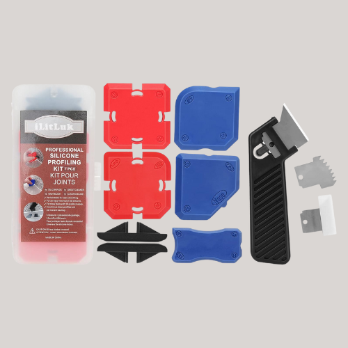 Ilitluk Caulking Tool Sealant Finishing Tool Silicone Profiling Kit Grout Smoother Caulk Spreader for Sink Joint Siding Window Kitchen Bathroom Toilet