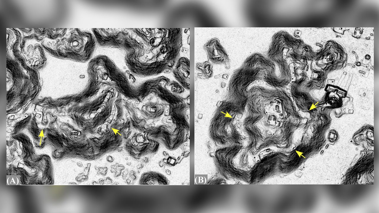 Lidar imagery shows how the hills were changed through quarrying by the Maya.
