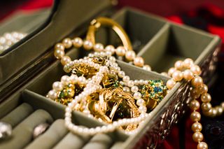 A jewelry box full of jewelry