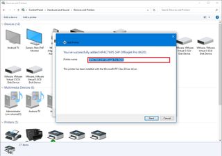 Printer connected to Windows 10